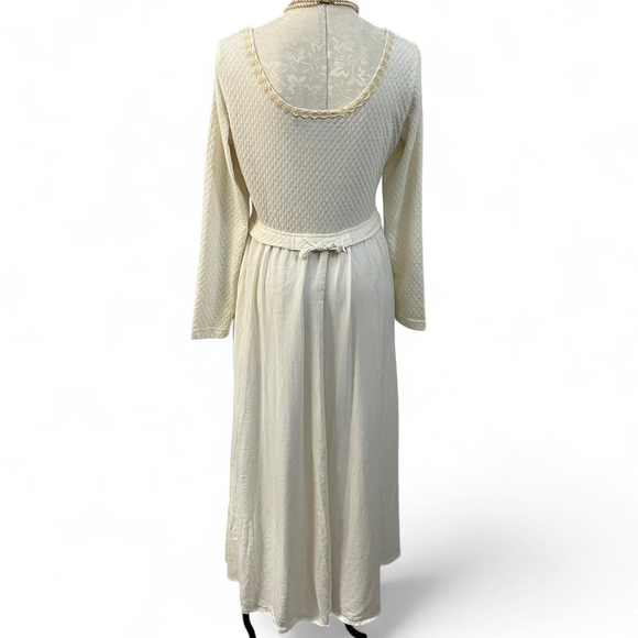 Karen Alexander 90s Vintage Cream & White Maxi Dress - Size 12 - Picture 3 of 5